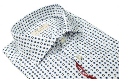Regent pancaldi printed cotton shirt slim fit with French collar