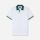 Olymp casual polo in Jersey bianca con colletto a contrasto