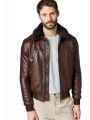 Giubbino talenti in pelle marrone autunno inverno 