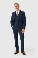 Blue tweed suit with waistcoat cavani