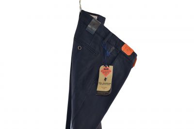 Pantalone blu sea barrier modern fit cotone stretch gabardina smerigliata