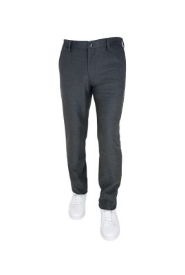 Pinstriped sea barrier pants with half elastic waistband