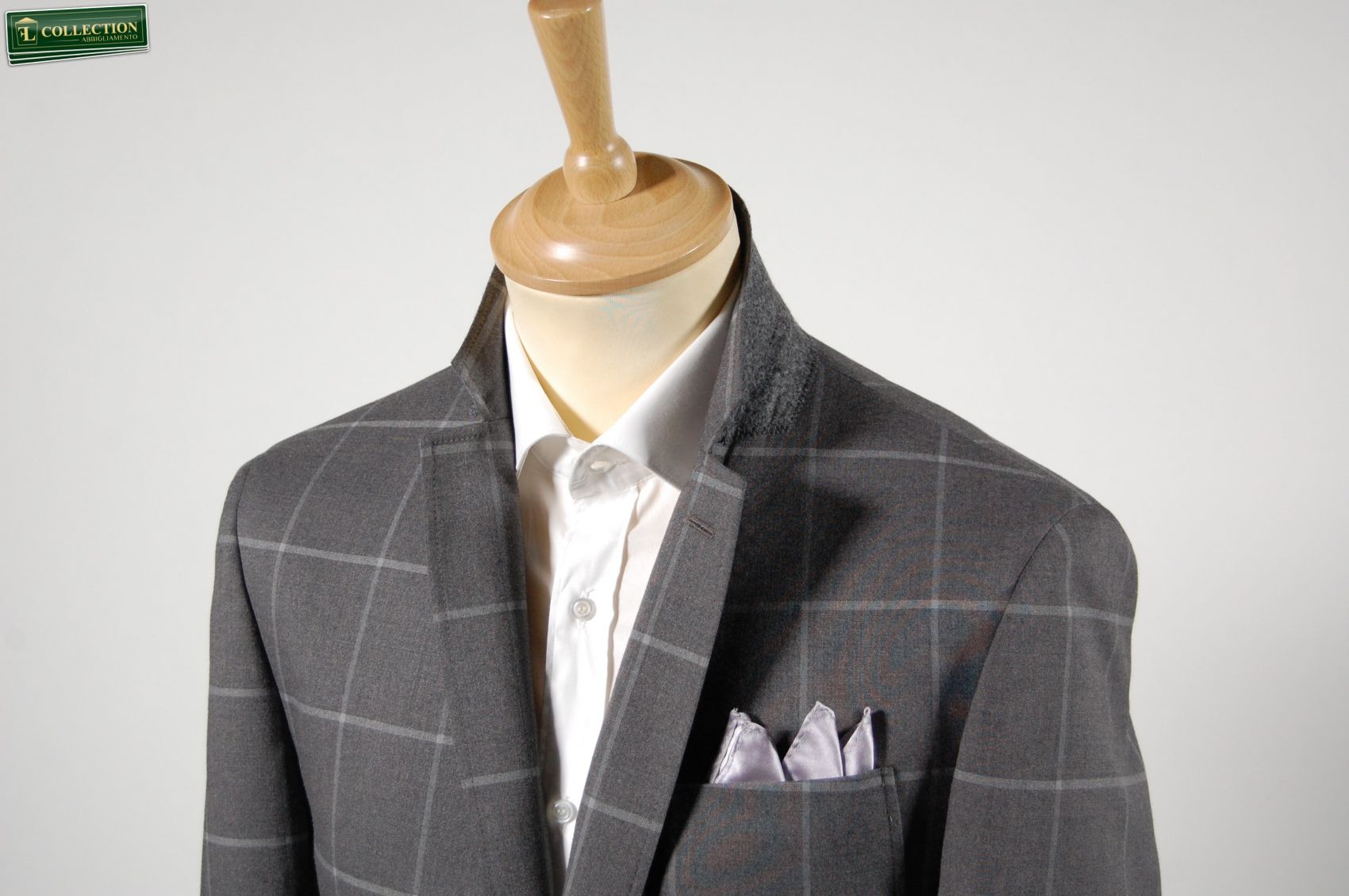 Giacca blazer uomo grigio a quadroni piero giachi saldi outlet  abbigliamento uomo