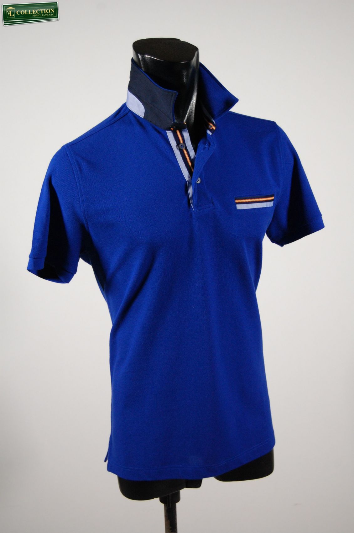 Polo uomo manica corta con taschino in cotone piqu saldi outlet