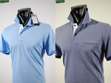 No iron pole bramante in two colors with one breast pocket