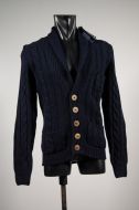 Cardigan with shawl collar slim fit three colors