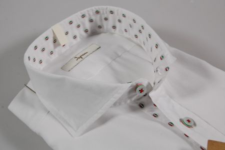 Camicia bianca ingram slim fit collo francese