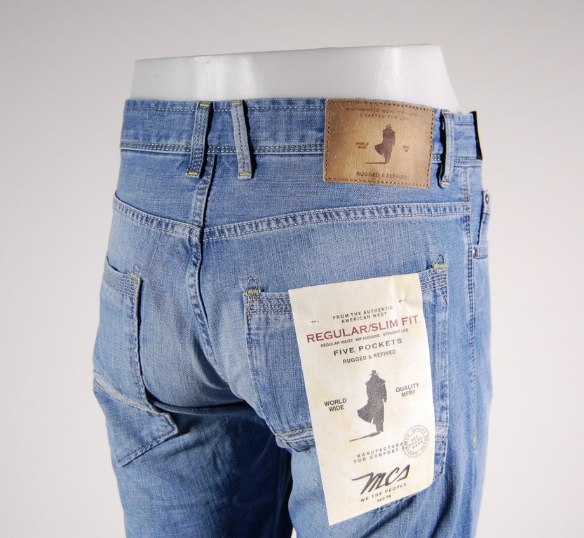 Jeans moda uomo denim chiaro vissuto mcs abbigliamento uomo saldi