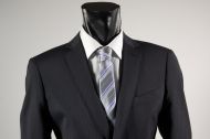 Pinstripe blue suit john barritt stretch