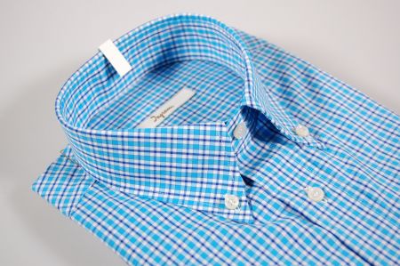 Camicia ingram a quadri azzurro button down