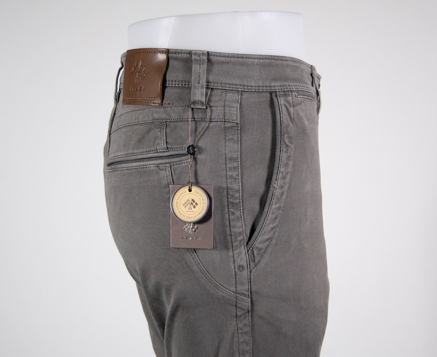 Stretch cotton pants cannettè Fradi in four colors online Italian